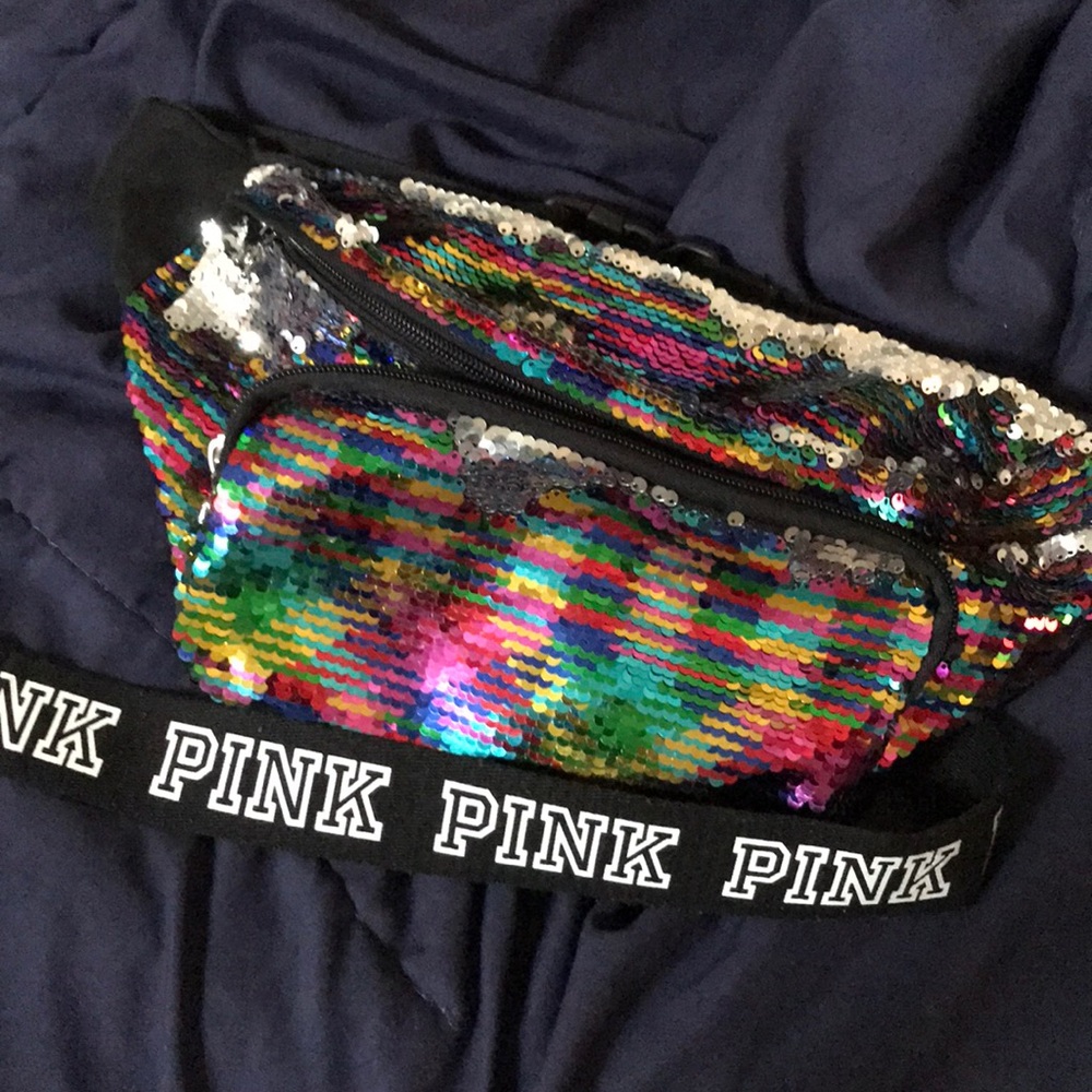 sequin victoria’s secret fanny pack